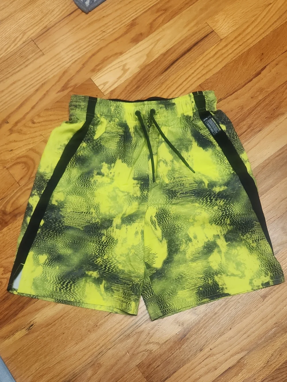 Neon Yellow Tie-Dye Athletic Shorts, 14-16, Like New